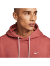 Swoosh Crew Neck Brushed Hoodie Canyon Rust - NIKE - BALAAN 6