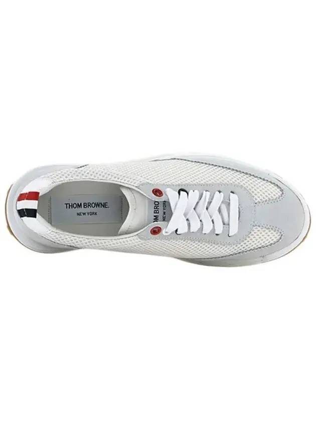 Thom Women Browne Nylon Tech Runner Low Top Sneakers Grey White - THOM BROWNE - BALAAN 3