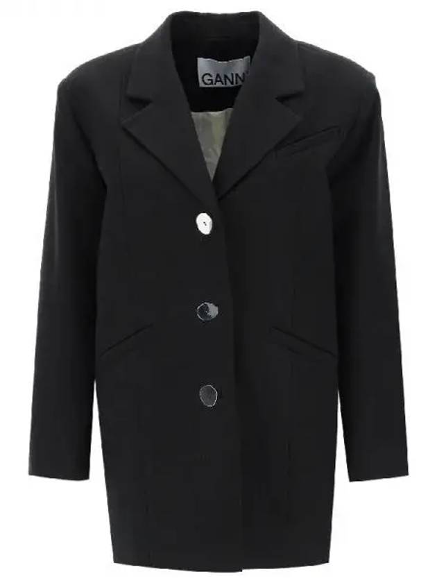 Black suit over jacket - GANNI - BALAAN 1