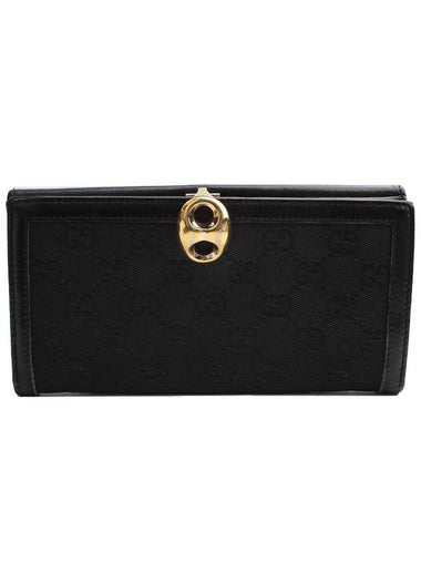 Cima black jacquard long wallet - GUCCI - BALAAN 1