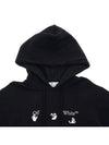 Hands-Off Logo Print Hoodie Black - OFF WHITE - BALAAN 4