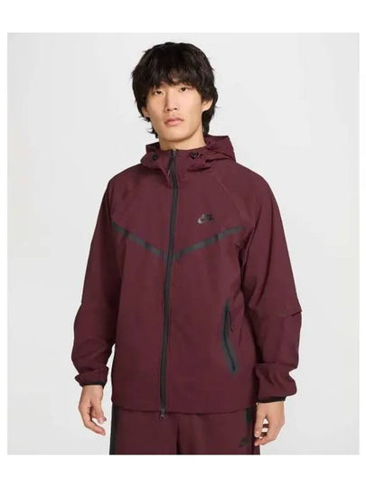 Tech Woven Full Zip Windbreaker Burgundy Crush - NIKE - BALAAN 2