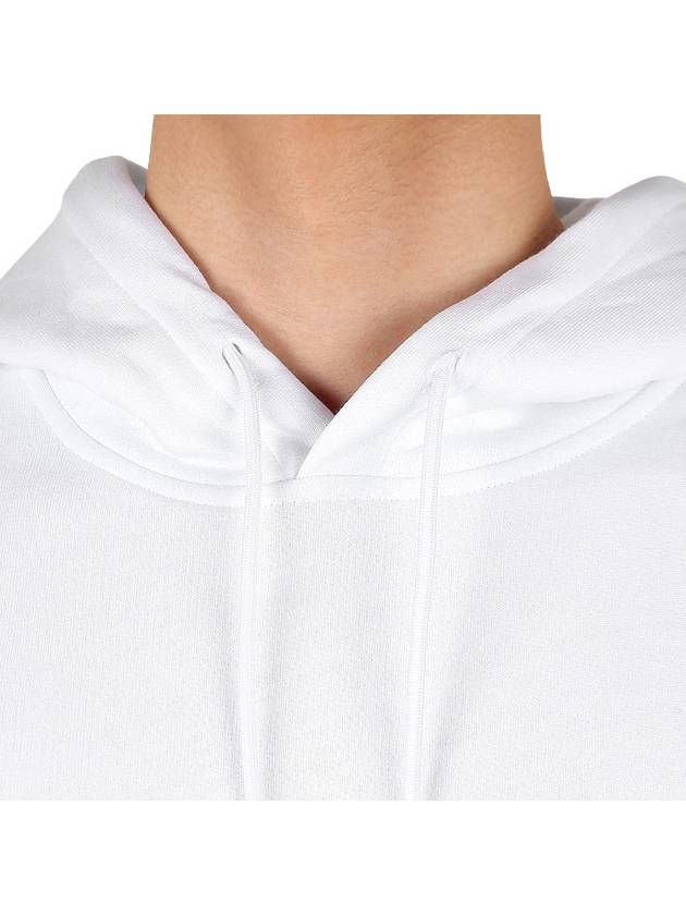 Maxi Logo Cotton Hoodie White - MSGM - BALAAN 6