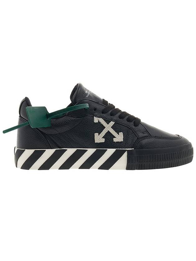 Low Vulcanized Leather Low Top Sneakers Black - OFF WHITE - BALAAN 3