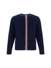 Arm Band Merino Wool Pique Knit Top Navy - THOM BROWNE - BALAAN 3