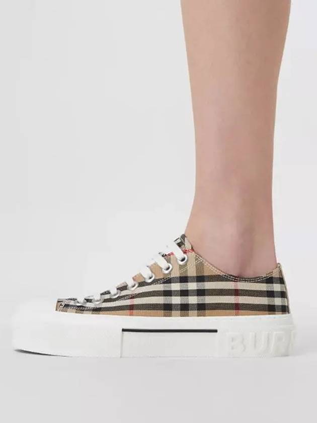 Vintage Check Cotton Sneakers Archive Beige - BURBERRY - BALAAN 9