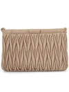 Matelasse Leather Chain Clutch Bag Cameo - MIU MIU - BALAAN 5