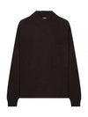 Men's Mock Neck Wool Knit Top Brown - TEN C - BALAAN 2