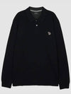 Men's Zebra Patch Long Sleeve Polo Shirt Black - PAUL SMITH - BALAAN 3