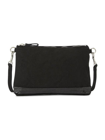 Women's Zipper Clutch Bag Black - VANESSA BRUNO - BALAAN 1