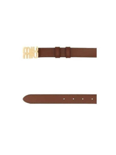 Logo buckle leather belt 5CC5652AIX P MIU F0005 - MIU MIU - BALAAN 2