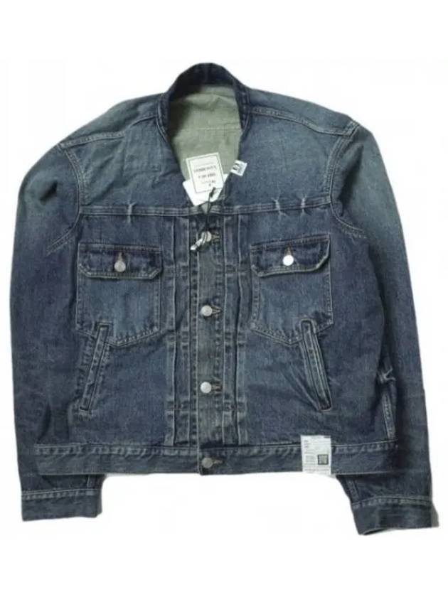 Men's No Collar Denim Jacket Indigo - MIHARA YASUHIRO - BALAAN 2