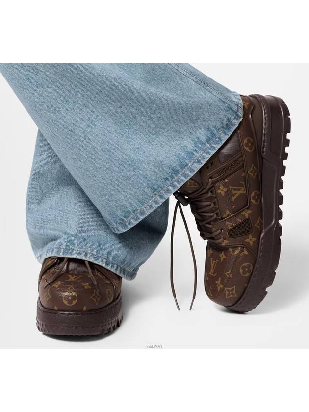 LV Trainer Maxi Low Top Sneakers Brown - LOUIS VUITTON - BALAAN 4