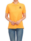 Women's Boke Flower Polo Shirt Orange - KENZO - BALAAN 6