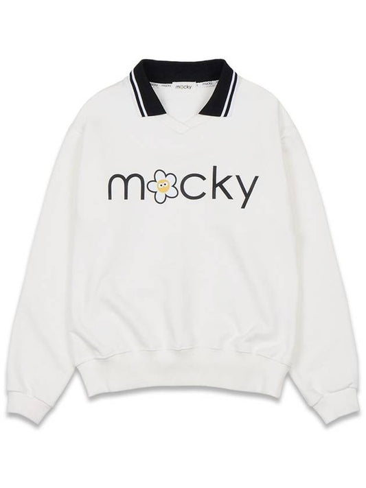 Women s Long Sleeve T Shirt Basic Logo PK White MCFW24LT1WH - MACKY - BALAAN 2