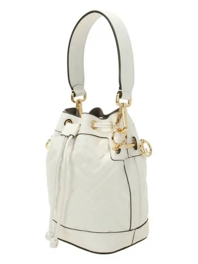 Mon Tresor FF Motif Leather Mini Bag White - FENDI - BALAAN 3