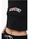 Crop T Shirt 3442MDM130 Black WOMENS M L - MSGM - BALAAN 3