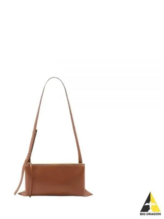 Empire Small Deboss Logo Leather Shoulder Bag Tan - JIL SANDER - BALAAN 2