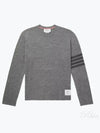 4-Bar Long Sleeve T-Shirt Grey - THOM BROWNE - BALAAN 2