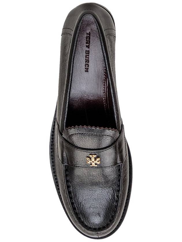 Logo Plaque Perry Loafers Black - TORY BURCH - BALAAN 5