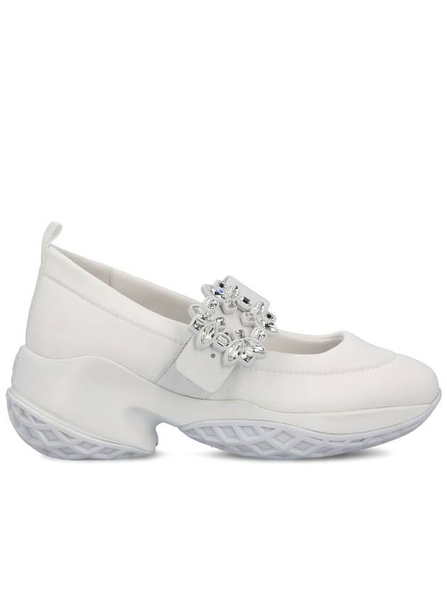 Viv' Run Strass Buckle Ballerina White - ROGER VIVIER - BALAAN 2