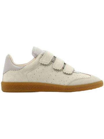 Beth Logo Leather Low Top Sneakers Beige - ISABEL MARANT - BALAAN.