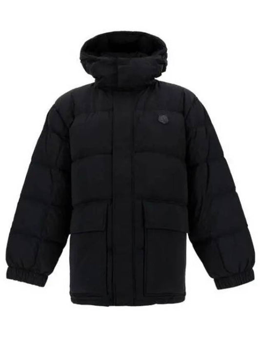 Puffer Bold Fox Head Patch Nylon Hood Padding Black - MAISON KITSUNE - BALAAN 2