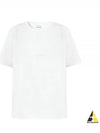 Crew Neck Cotton Short Sleeve T-shirt White - SAINT LAURENT - BALAAN 2