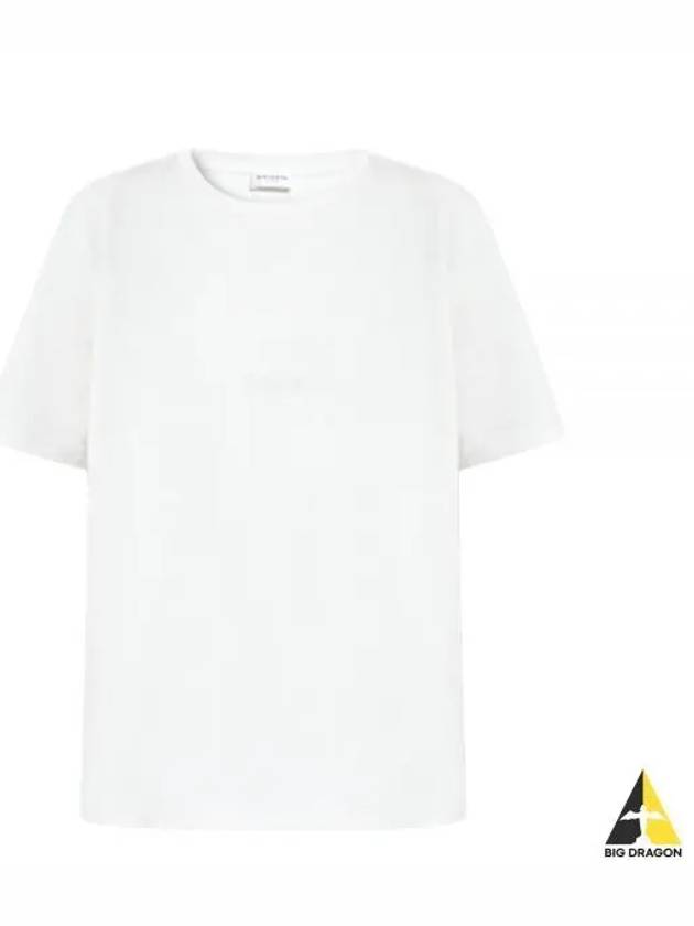 Crew Neck Cotton Short Sleeve T-shirt White - SAINT LAURENT - BALAAN 2