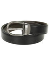 Horseshoe Buckle 30mm Reversible Leather Belt Black Brown - MONTBLANC - BALAAN 2