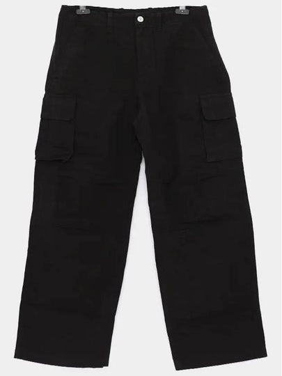 Mount Cotton Canvas Cargo Straight Pants Black - OUR LEGACY - BALAAN 2