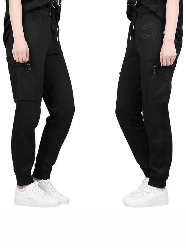 Cotton Blend Logo JoGGer Track Pants Black - BURBERRY - BALAAN 4