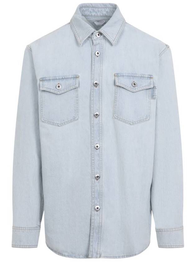 Extra Bleached Oversized Denim Long Sleeve Shirt Light Blue - BOTTEGA VENETA - BALAAN 2