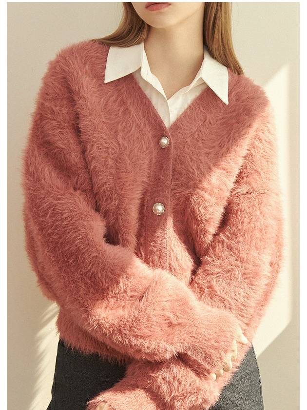 Women's Seraphic Angora Cardigan Pink - MICANE - BALAAN 4