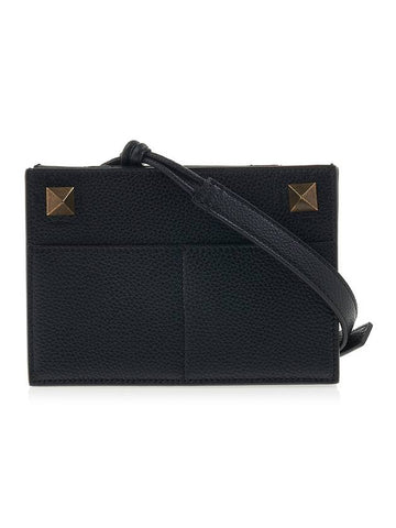 One Stud Cross Bag Black - VALENTINO - BALAAN 1