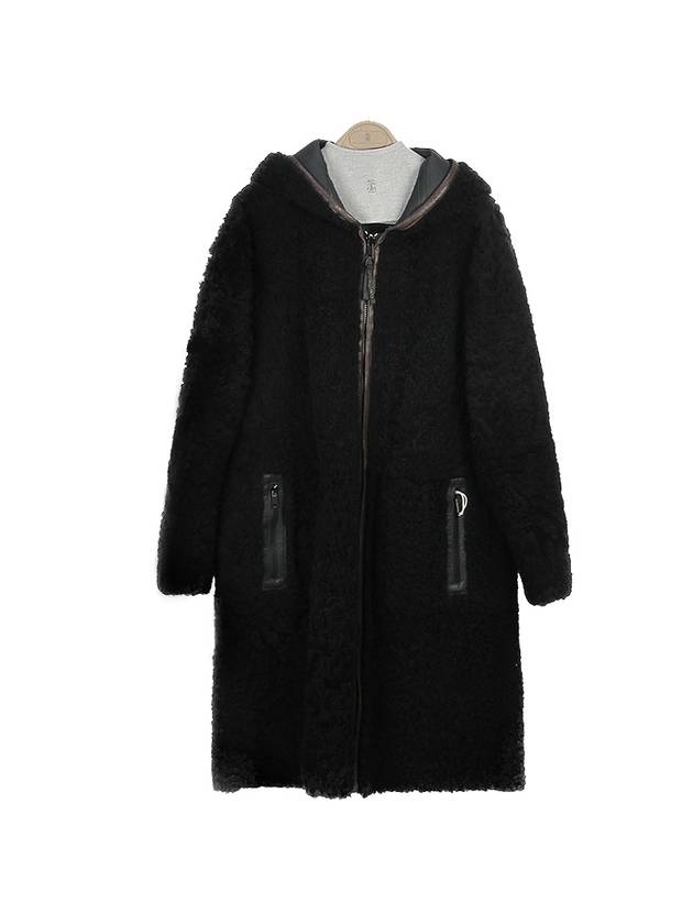 WoMen's Double-Sided Hooded Shearling Coat Black - BRUNELLO CUCINELLI - BALAAN 2