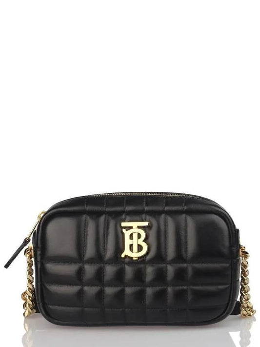 Quilted Leather Mini Lola Camera Shoulder Bag Black - BURBERRY - BALAAN 2