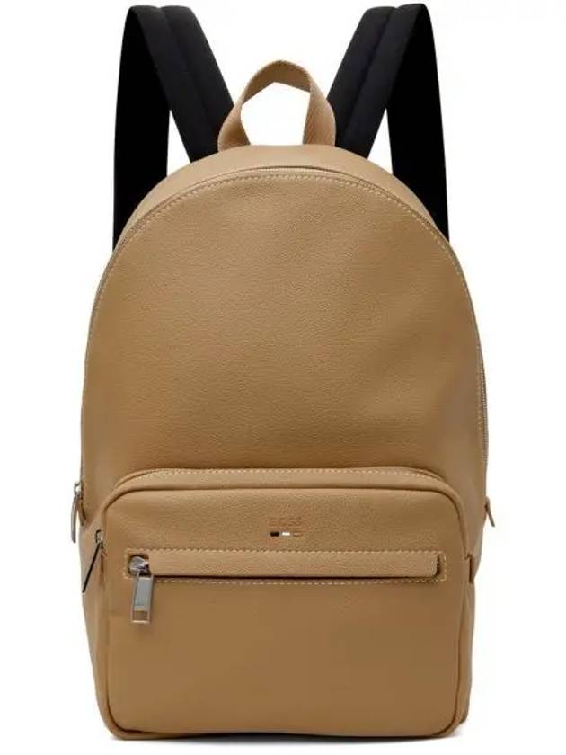 Beige signature stripe logo backpack 241085M166015 1149659 - BOSS - BALAAN 1