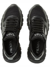 Prax 01 Re-Nylon Brushed Leather Low-Top Sneakers Black - PRADA - BALAAN 7