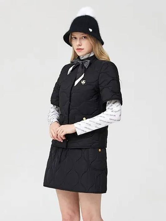 Golf Quilted Padded Skirt Black - HENRY STUART - BALAAN 1