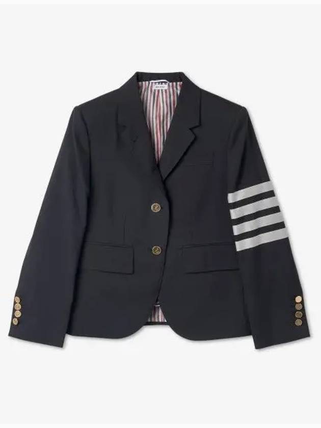 Plain Weave Suiting Classic 4 Bar Jacket Navy - THOM BROWNE - BALAAN 2