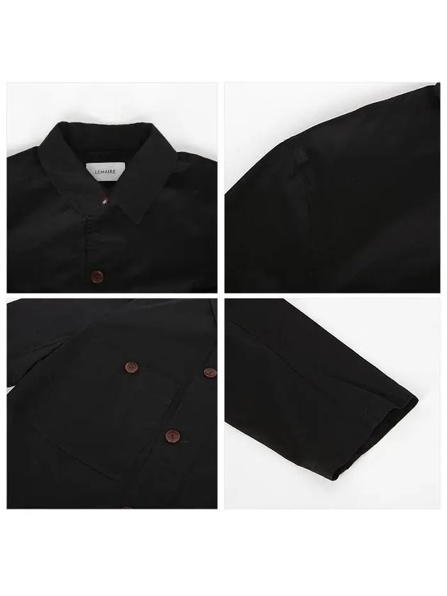 Military Inspired Shirt Oversized Jacket Black - LEMAIRE - BALAAN 5