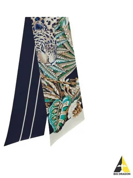 Animalier Print Silk Scarf Navy - SALVATORE FERRAGAMO - BALAAN 2