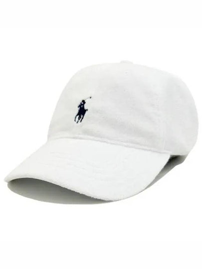 Pony Logo Cotton Terry Ball Cap White - POLO RALPH LAUREN - BALAAN 2