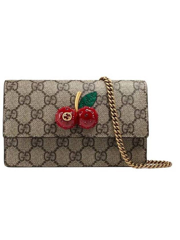 Cherries GG Mini Bag Beige Ebony - GUCCI - BALAAN 1