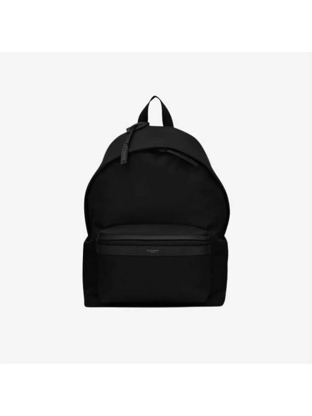 City Leather Trim Backpack Black - SAINT LAURENT - BALAAN 3