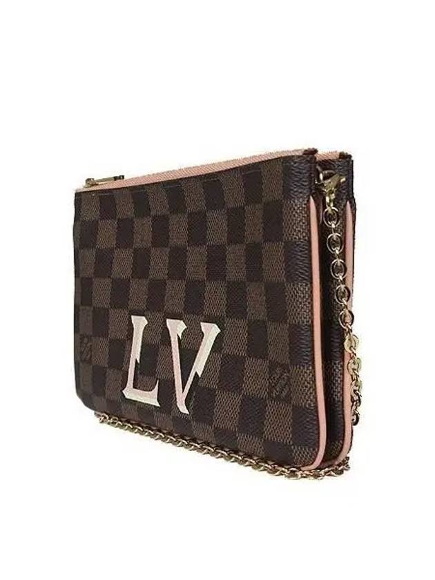 N60254 Damier Eben Canvas Pochette Double Zip Cross Bag - LOUIS VUITTON - BALAAN 3