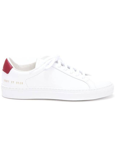 Retro Red Tab Low Top Sneakers White - COMMON PROJECTS - BALAAN 1