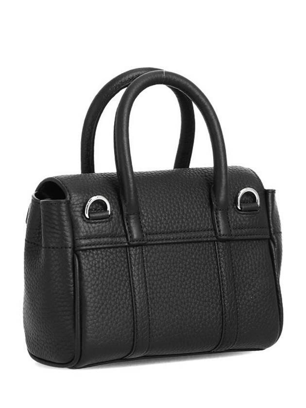 Bayswater Mini Heavy Grain Shoulder Bag Black - MULBERRY - BALAAN 3