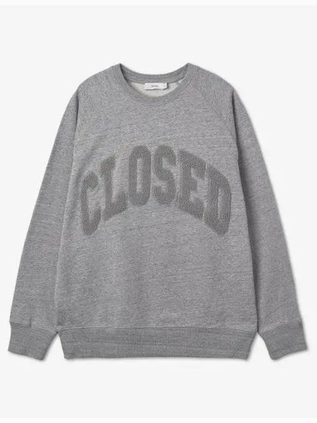 College Sweatshirt Light Gray Melange C8527347DEM127 - CLOSED - BALAAN 1